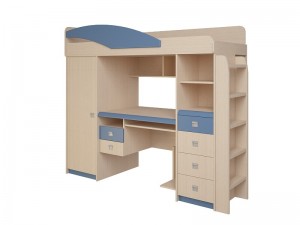 Набор мебели 4.1.1 Л,П (дуб белфорд/синий/оранжевый эвкалипт) + Лестница №2
