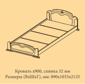 Кровать М 02